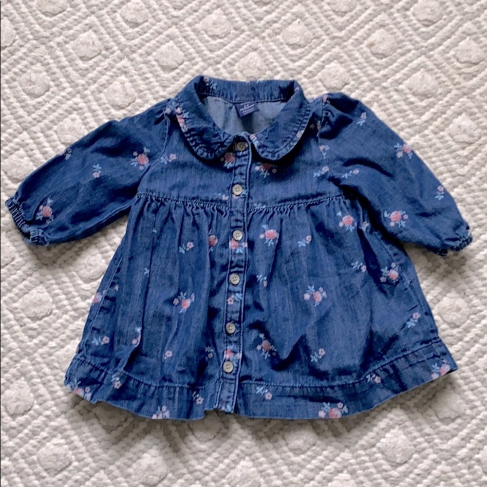 Baby Gap - denim floral dress